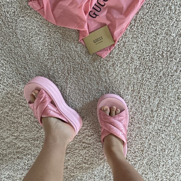Gucci platform slides. 7-7.5 - Picture 7 of 15